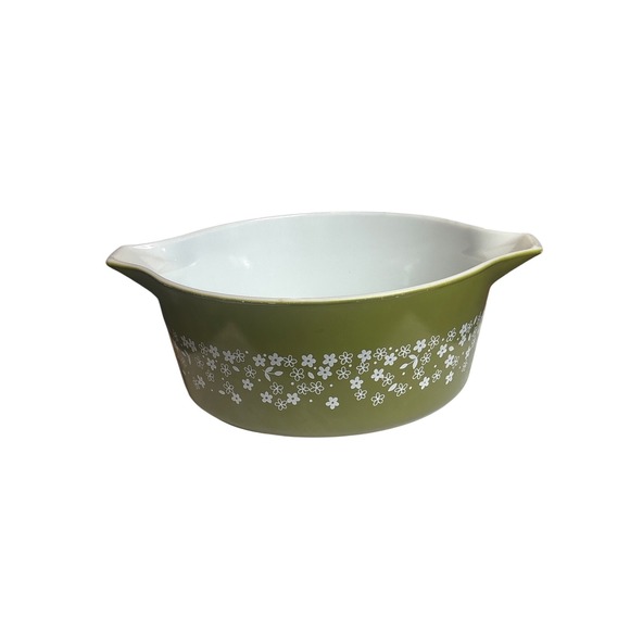 Vintage Pyrex Spring Blossom Crazy Daisy Casserole Dish Floral Baking Serving - Picture 1 of 6